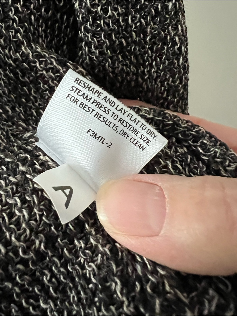 EUC — Eileen Fisher 100% Linen Open-Front Cardigan - Charcoal Gray Speckled - Picture 5 of 6